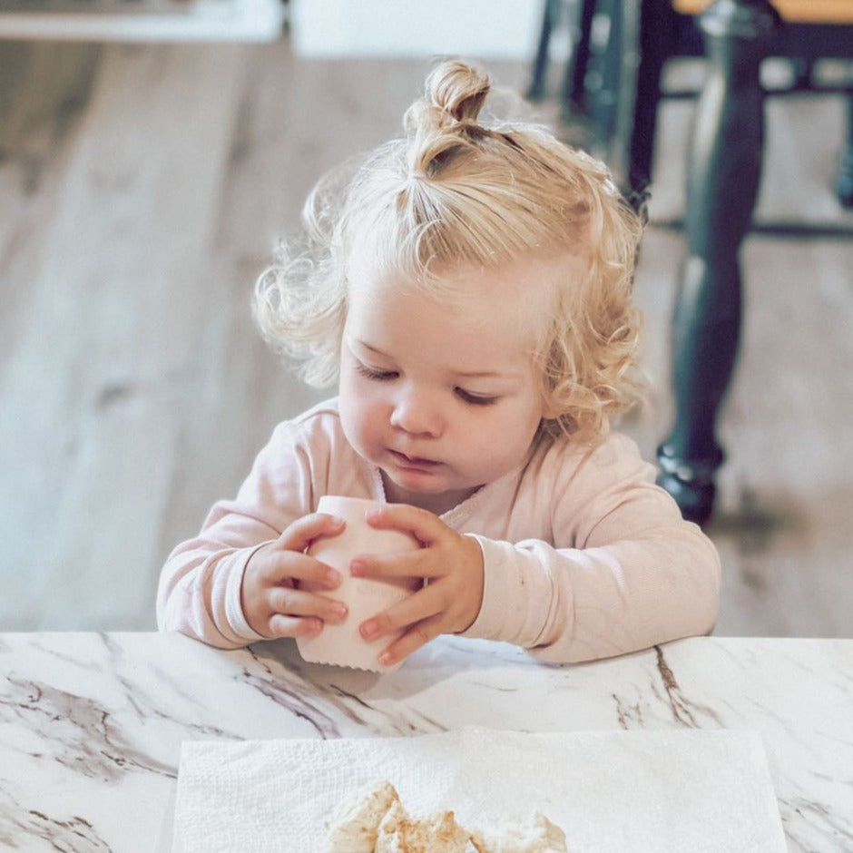 Bunny Face Silicone Open Cup for Baby & Toddler (Misty Blush)