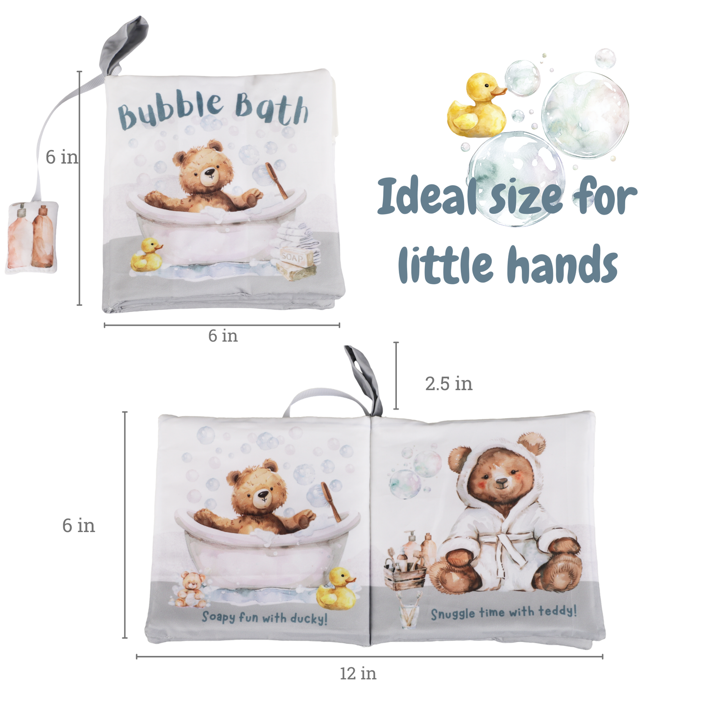 Ali+Oli Baby Cloth Crinkle Book – Bubble Bath