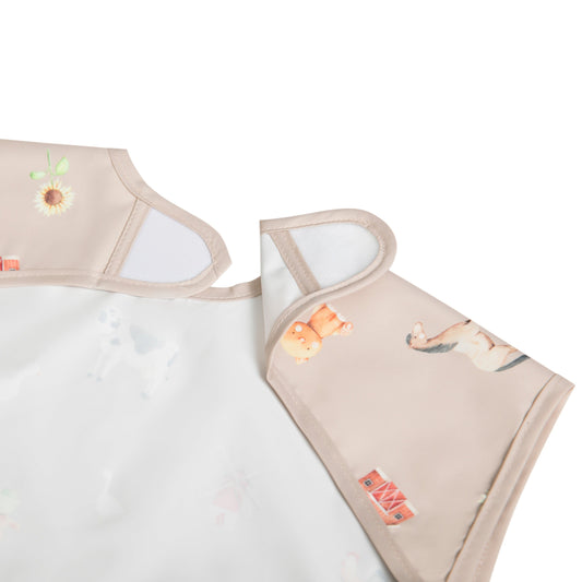 Ali+Oli Smock Bib for Baby & Toddler Short Sleeve (Farm)