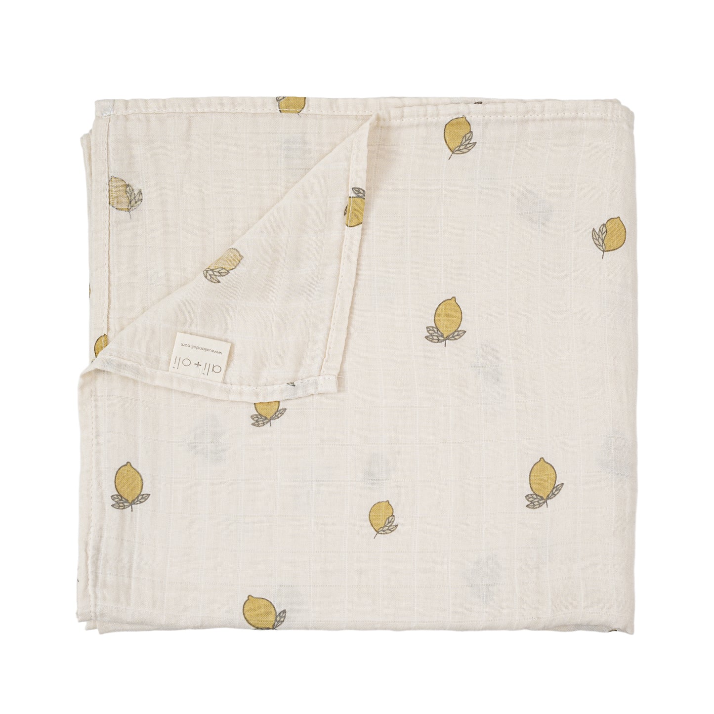 Ali+Oli Muslin Swaddle Blanket (Lemons)