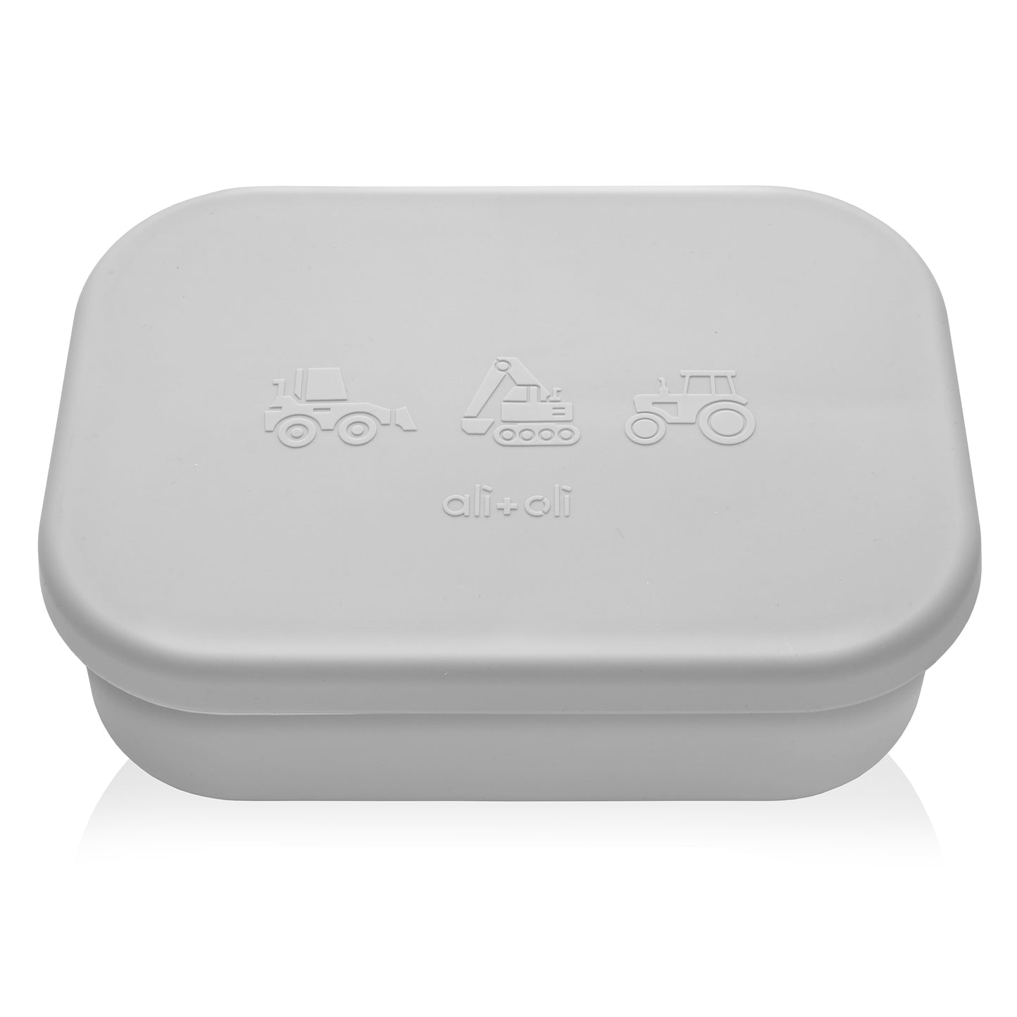 Ali+Oli Reusable Silicone Bento Box - 3 Compartments - Spill-Proof (Construction)