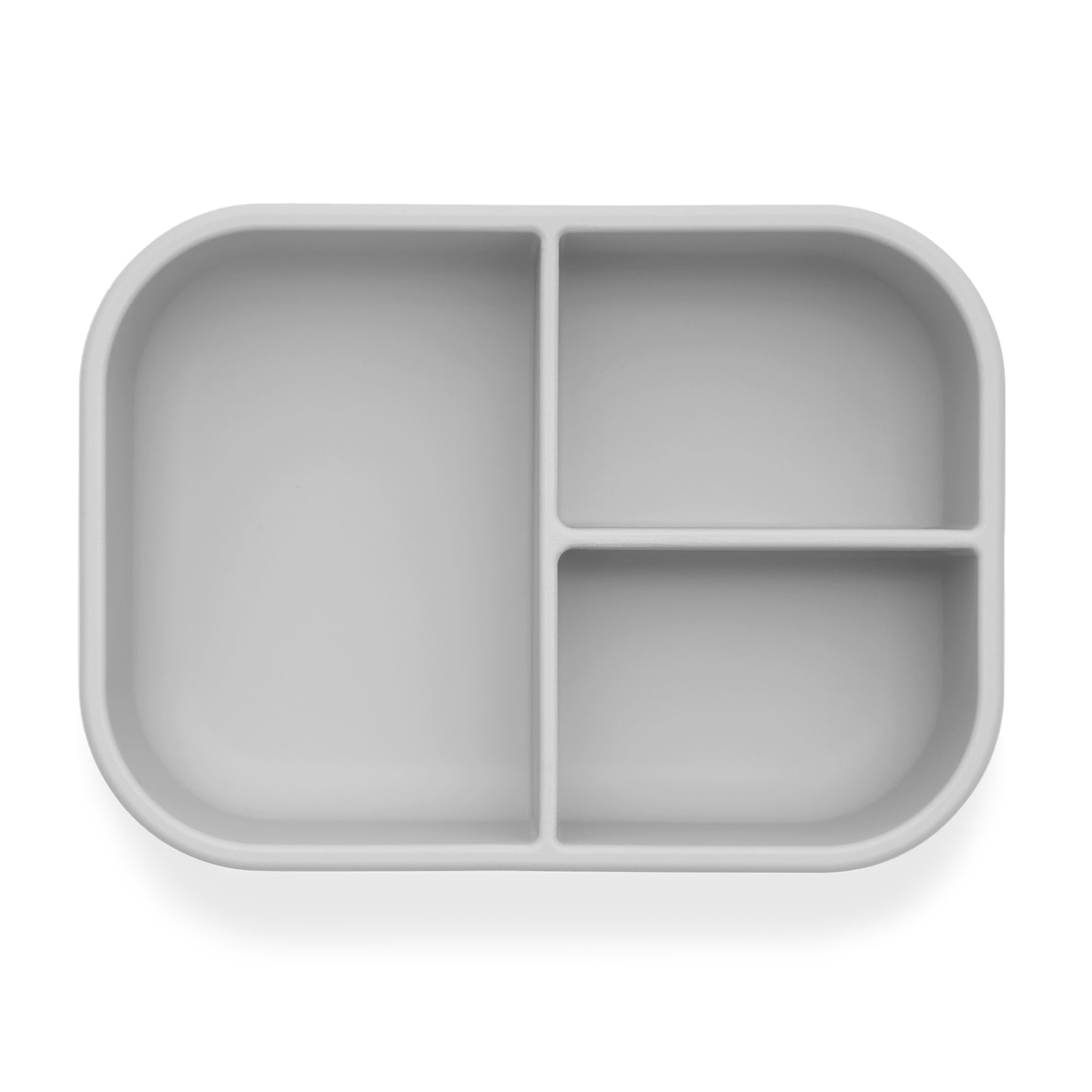 Ali+Oli Reusable Silicone Bento Box - 3 Compartments - Spill-Proof (Construction)