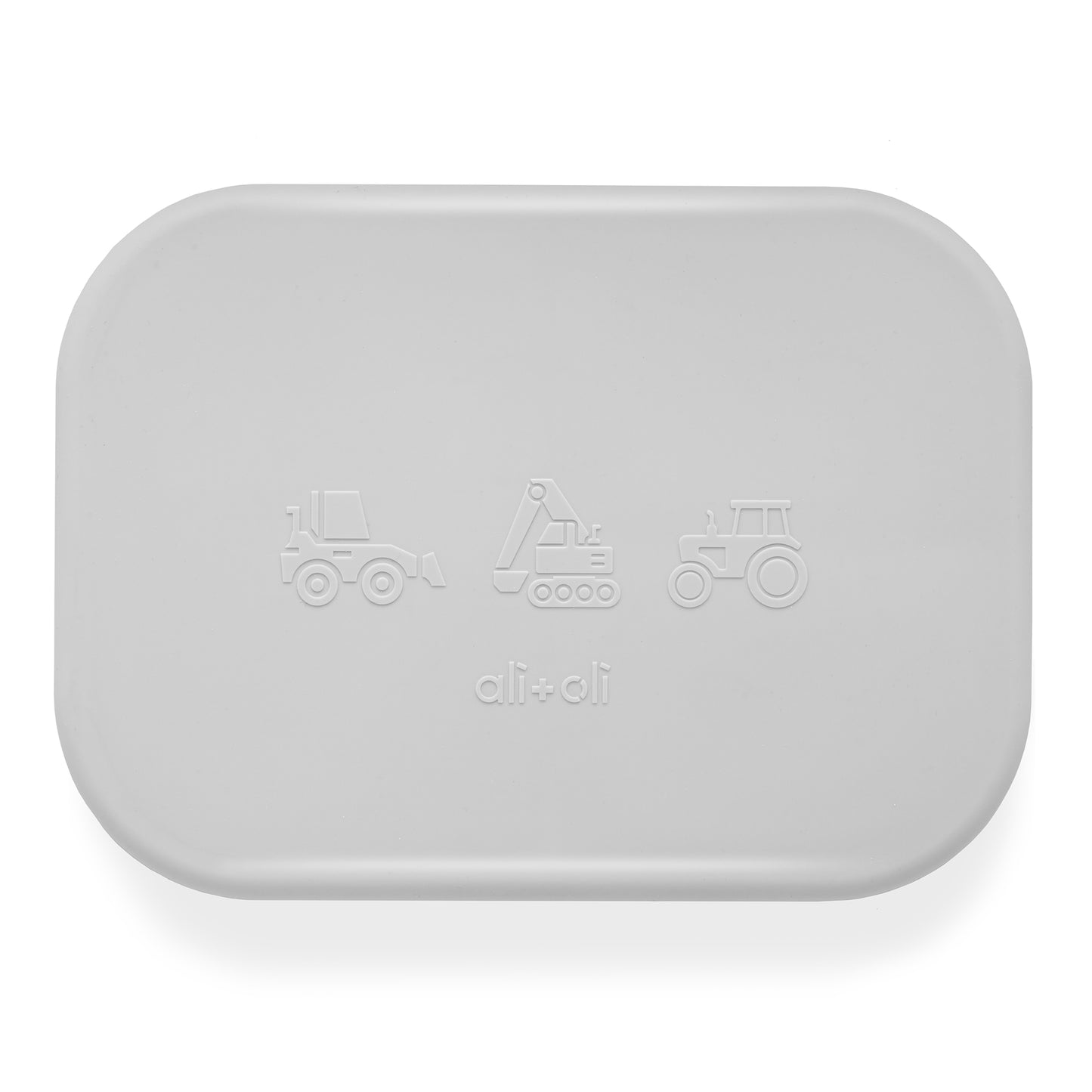 Ali+Oli Reusable Silicone Bento Box - 3 Compartments - Spill-Proof (Construction)