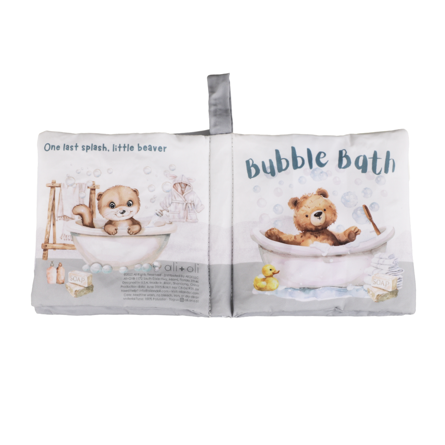 Ali+Oli Baby Cloth Crinkle Book – Bubble Bath