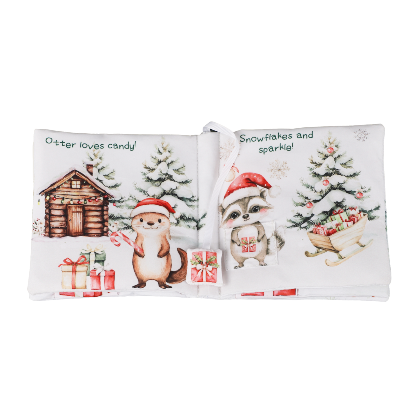 Ali+Oli Baby Cloth Crinkle Book – Christmas Friends