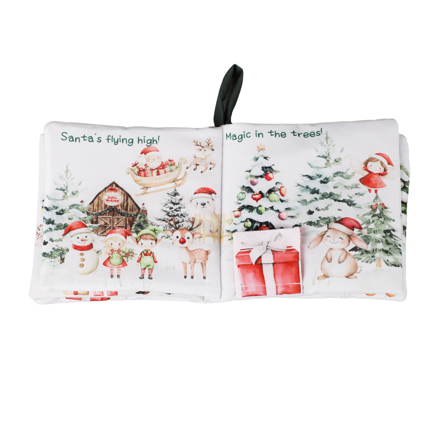 Ali+Oli Baby Cloth Crinkle Book – Christmas Friends