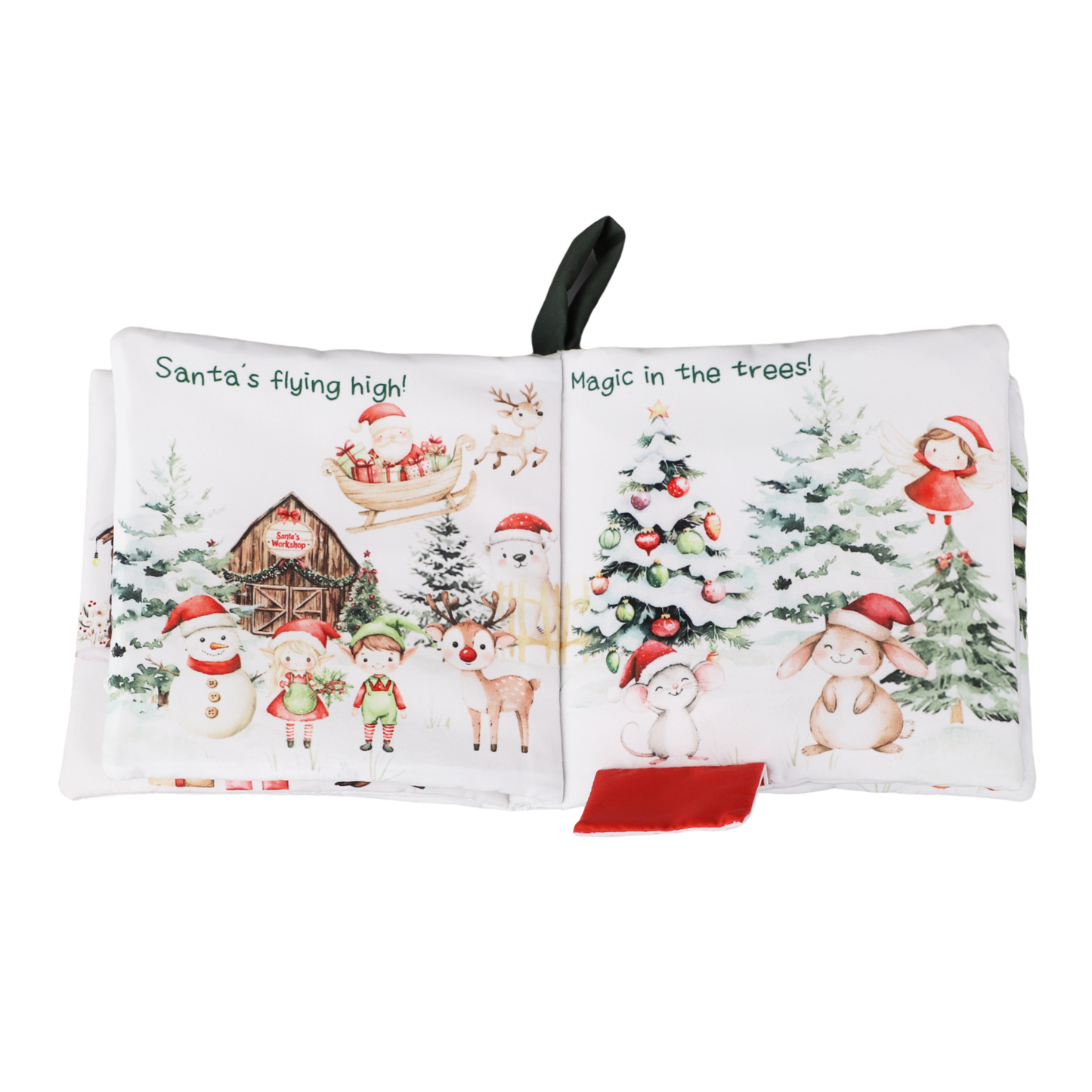 Ali+Oli Baby Cloth Crinkle Book – Christmas Friends