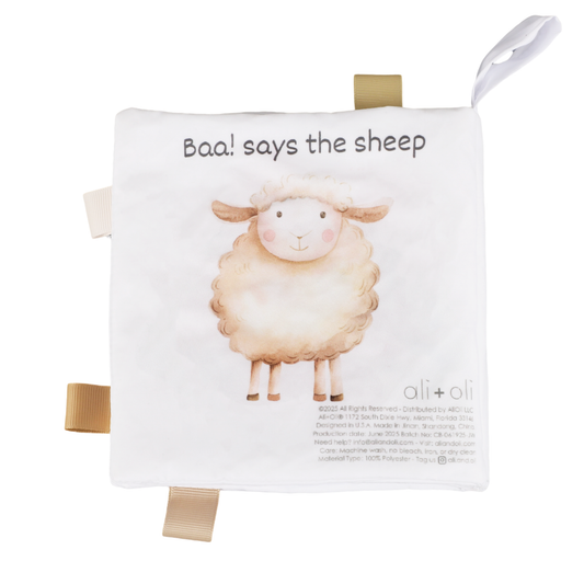 Ali+Oli Baby Cloth Crinkle Book – Farm Animals