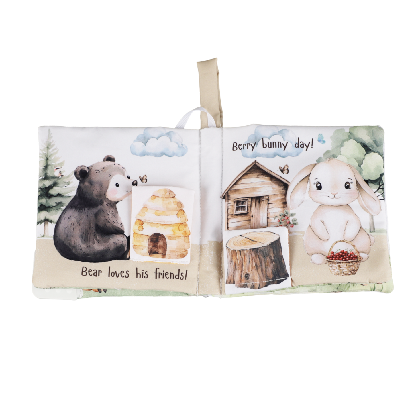 Ali+Oli Baby Cloth Crinkle Book – Forest Friends
