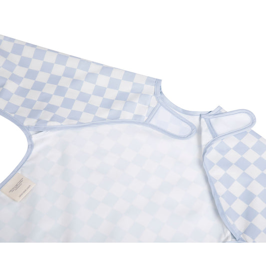 Ali+Oli Smock Bib for Baby & Toddler Long Sleeve (Blue Checkers)