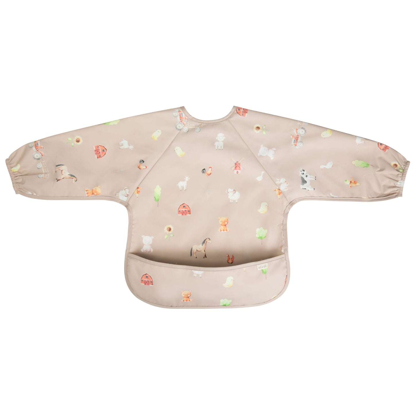 Ali+Oli Smock Bib for Baby & Toddler Long Sleeve (Farm)