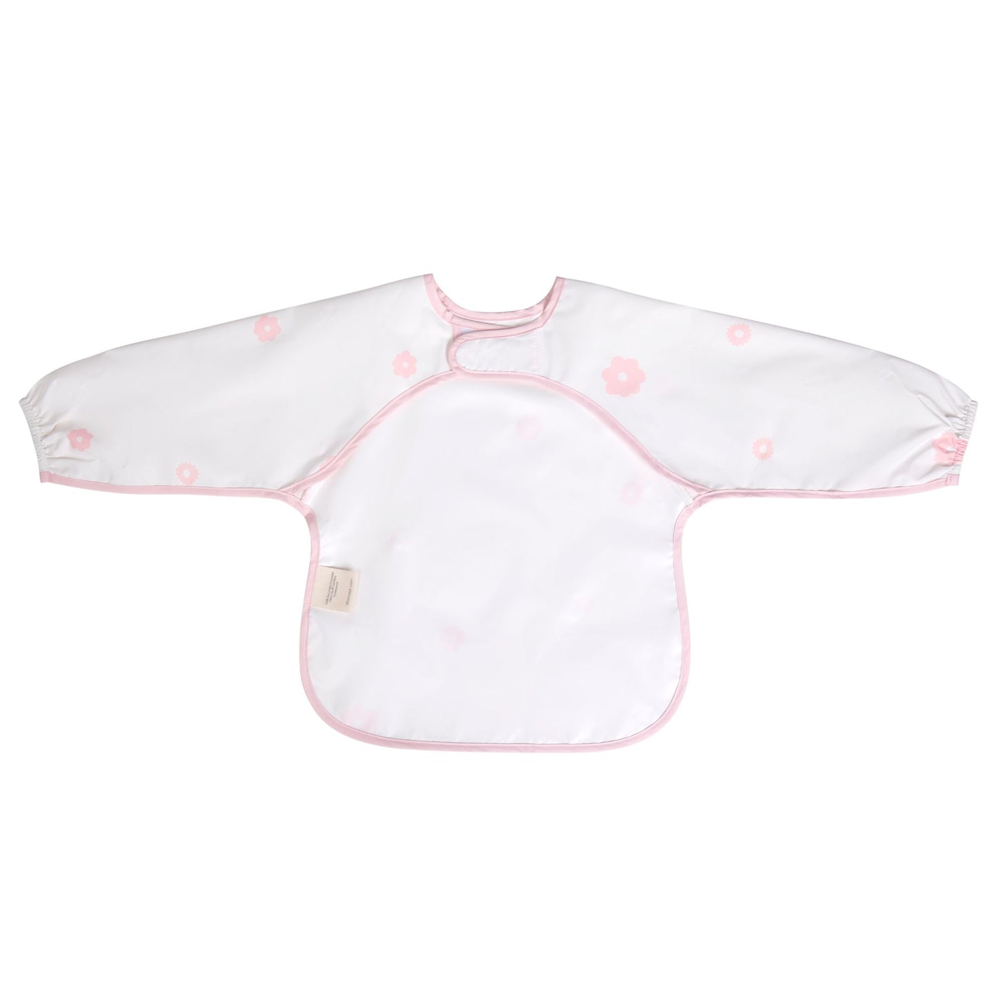 Ali+Oli Smock Bib for Baby & Toddler Long Sleeve (Pink Flowers)