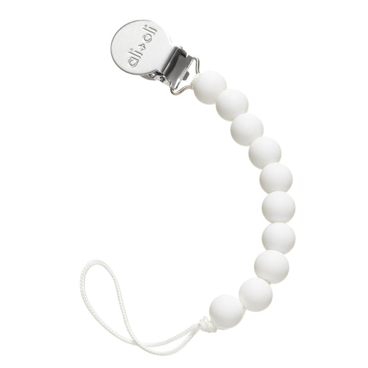 Ali+Oli Pacifier Clip (White)