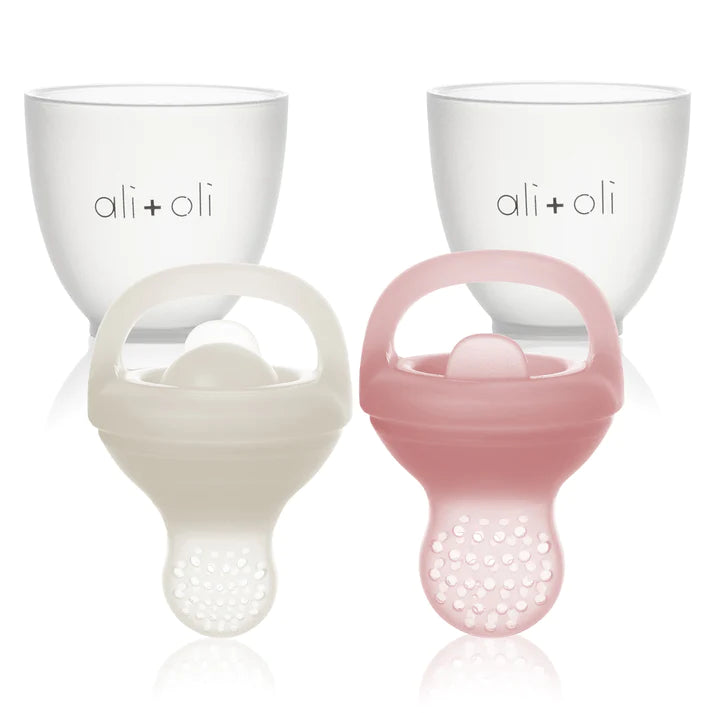 Food & Fruit Feeder Pacifier Set for Baby Snow and Blush Color