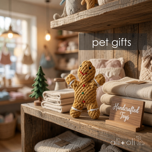 Ali+Oli Pets Christmas Ginger Bread Man Cotton Rope Dog Toy