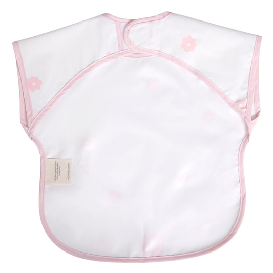 Ali+Oli Smock Bib for Baby & Toddler Short Sleeve (Pink Flowers)