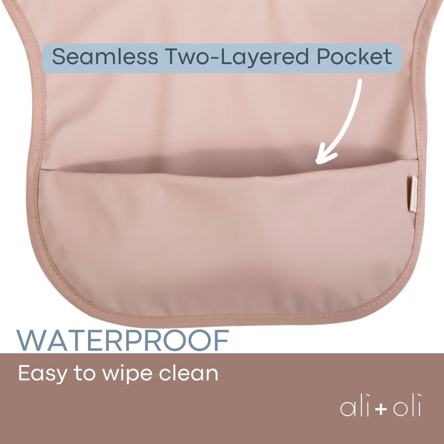 Ali+Oli Smock Bib for Baby & Toddler (2-pc) Long & Short Sleeve Set (Butterfly-Blush)