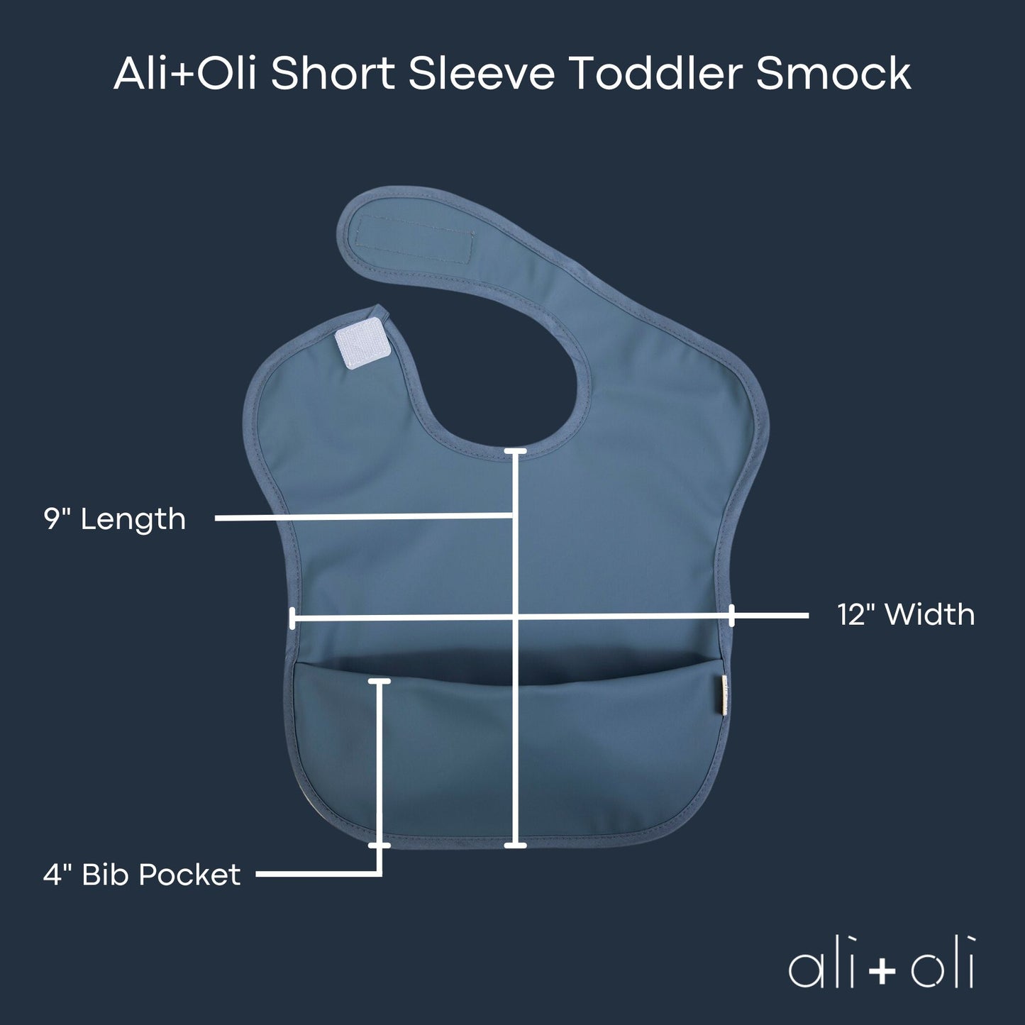 Ali+Oli Smock Bib for Baby & Toddler (2-pc) Short Sleeve Set (Cars-Midnight)