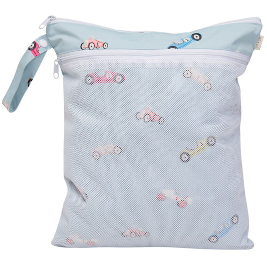 Ali+Oli Dual-Compartment Wet-Dry Bag (Retro Cars)