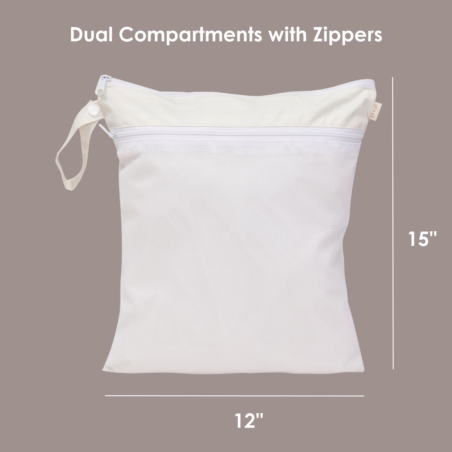 Ali+Oli Dual-Compartment Wet-Dry Bag (Sand)