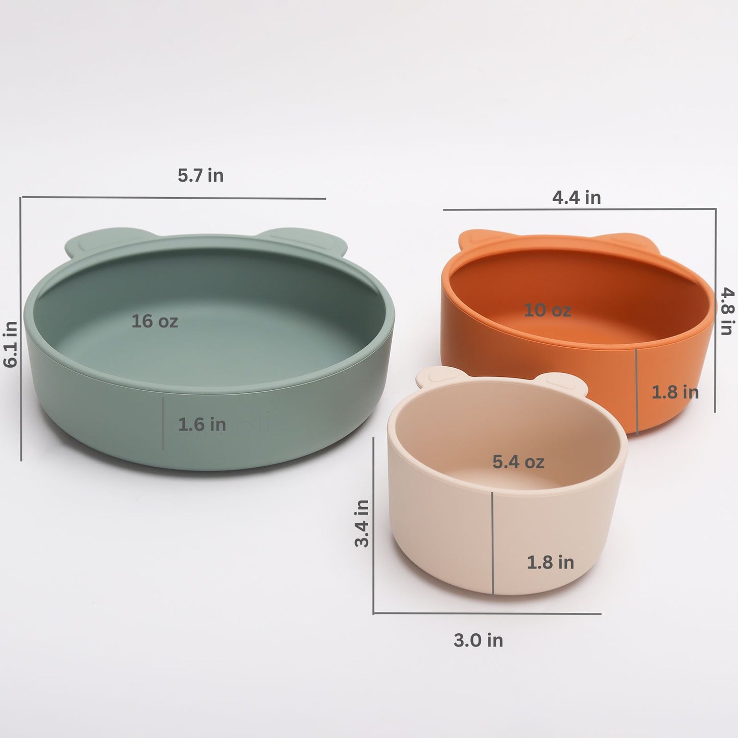 Ali+Oli (3pc) Stackable Snack Bowl Set (Citrus Splash)