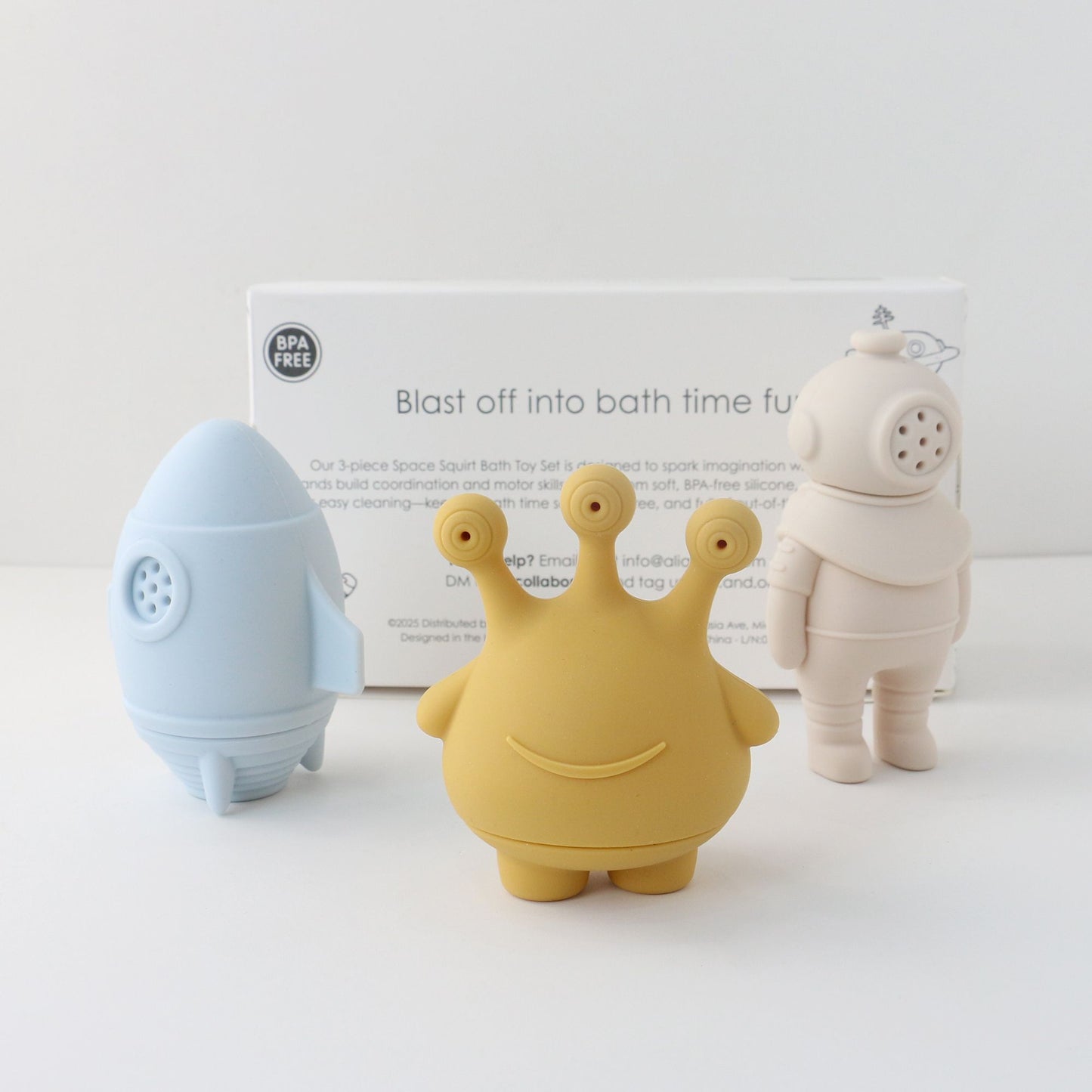 Space Mold Free Bath Toys Play Set of 3