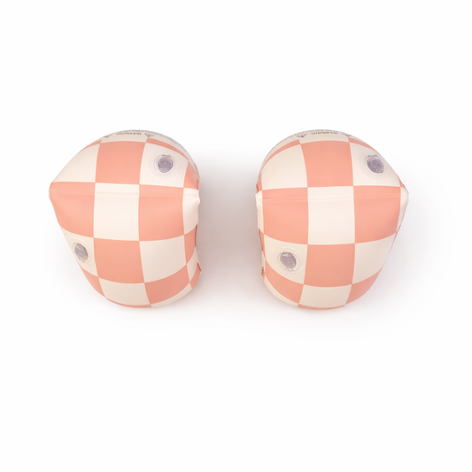 Ali+Oli Swim Arm Band Wings Inflatable Float (Pink Checkers)