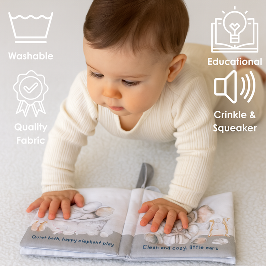 Ali+Oli Baby Cloth Crinkle Book – Bubble Bath