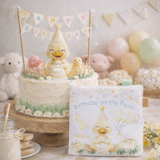 Birthday on the Farm Cloth Book – A Soft & Sensory First Birthday Story