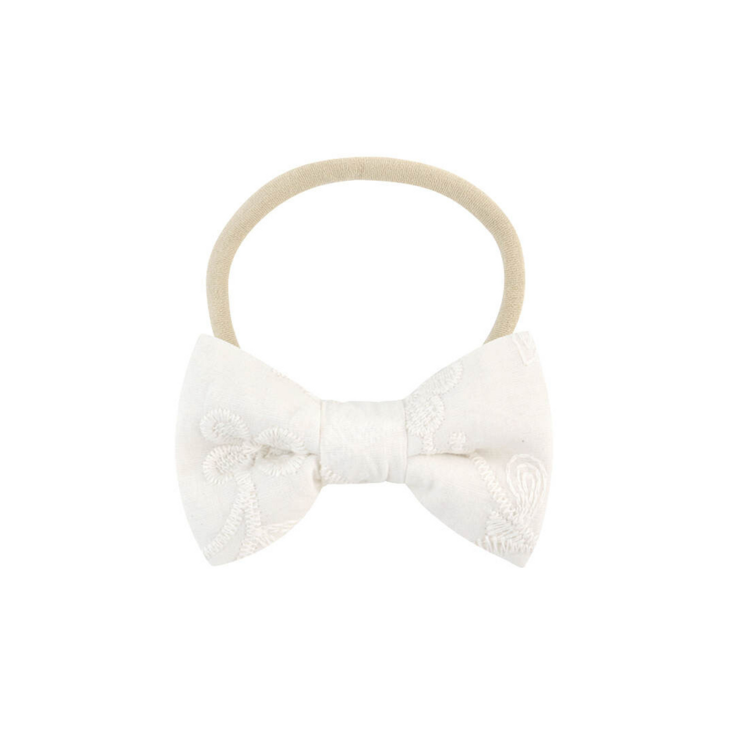 Ali+Oli Cotton Baby Bib (Embroidered Flowers & Bow)
