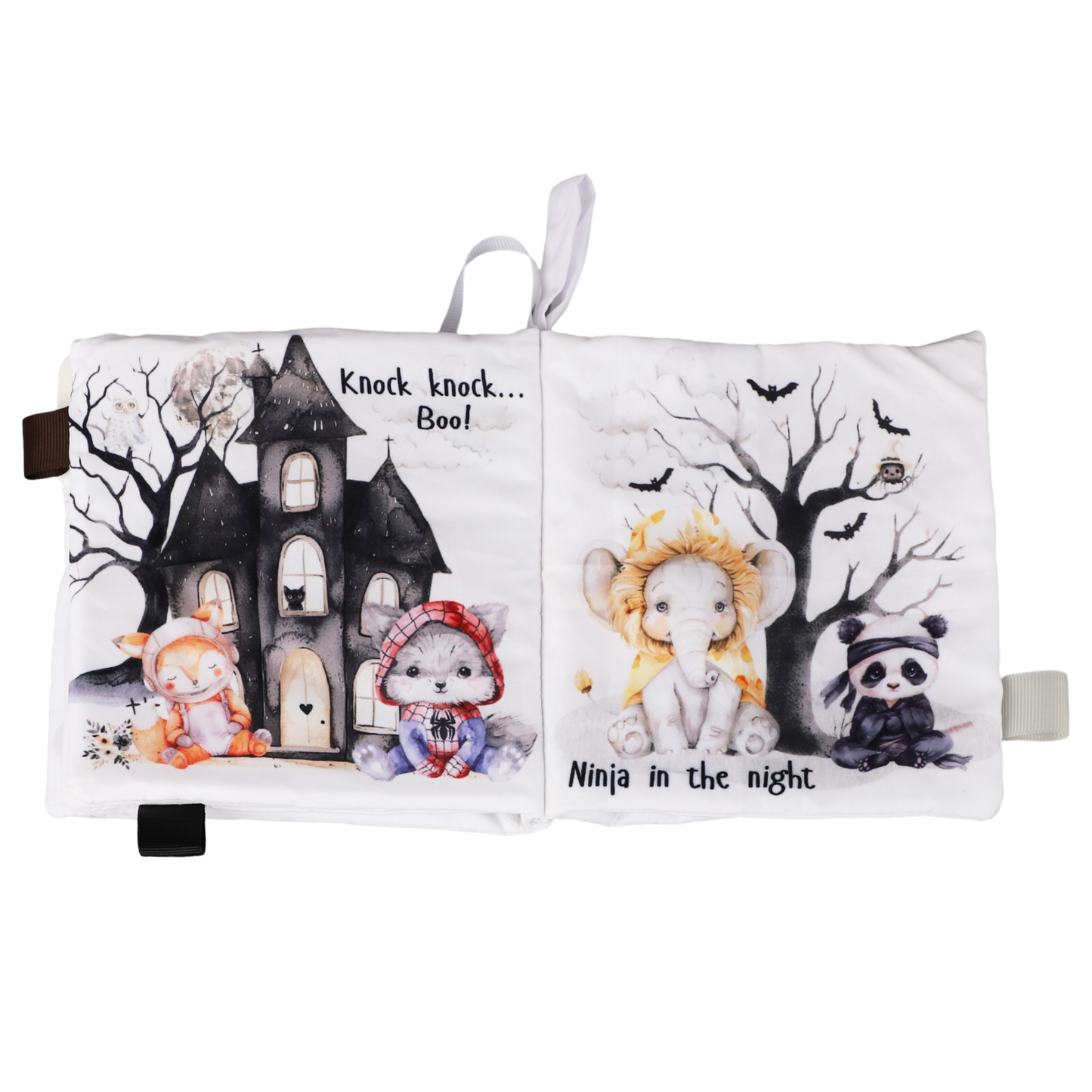Ali+Oli Baby Cloth Crinkle Book – Halloween Paws