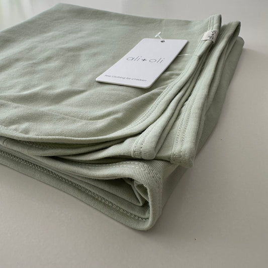 Receiving Organic Cotton Swaddle Baby Blanket (Sage)