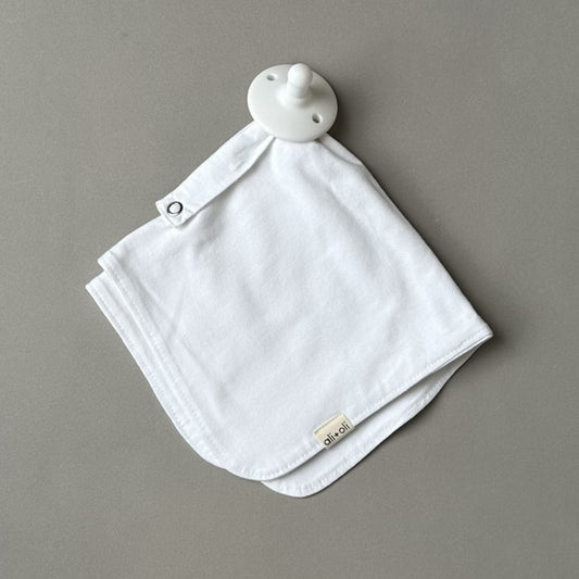 Ali+Oli Lovey Blanket Pacifier Holder (White)