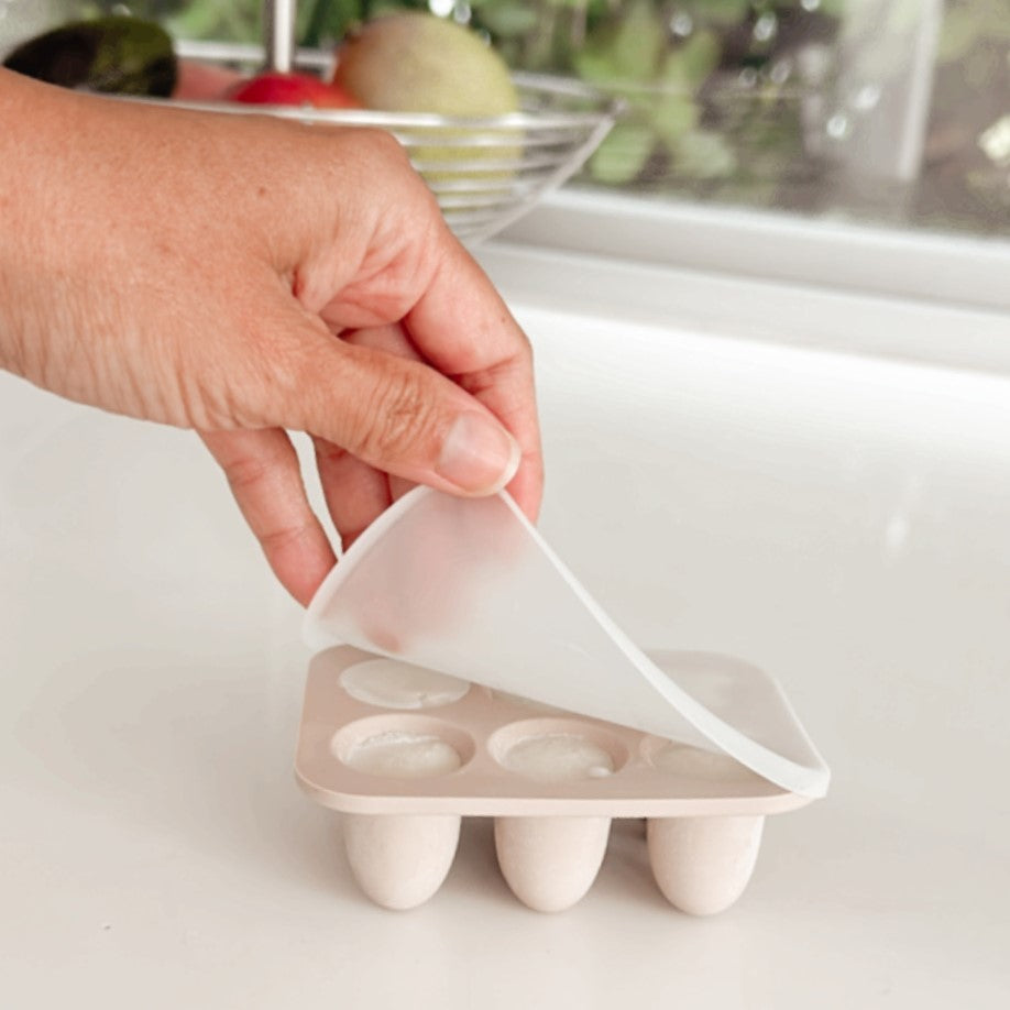 Freezer Trays (Taupe) Set of 2 for Baby Food, Purees, and Breast Milk