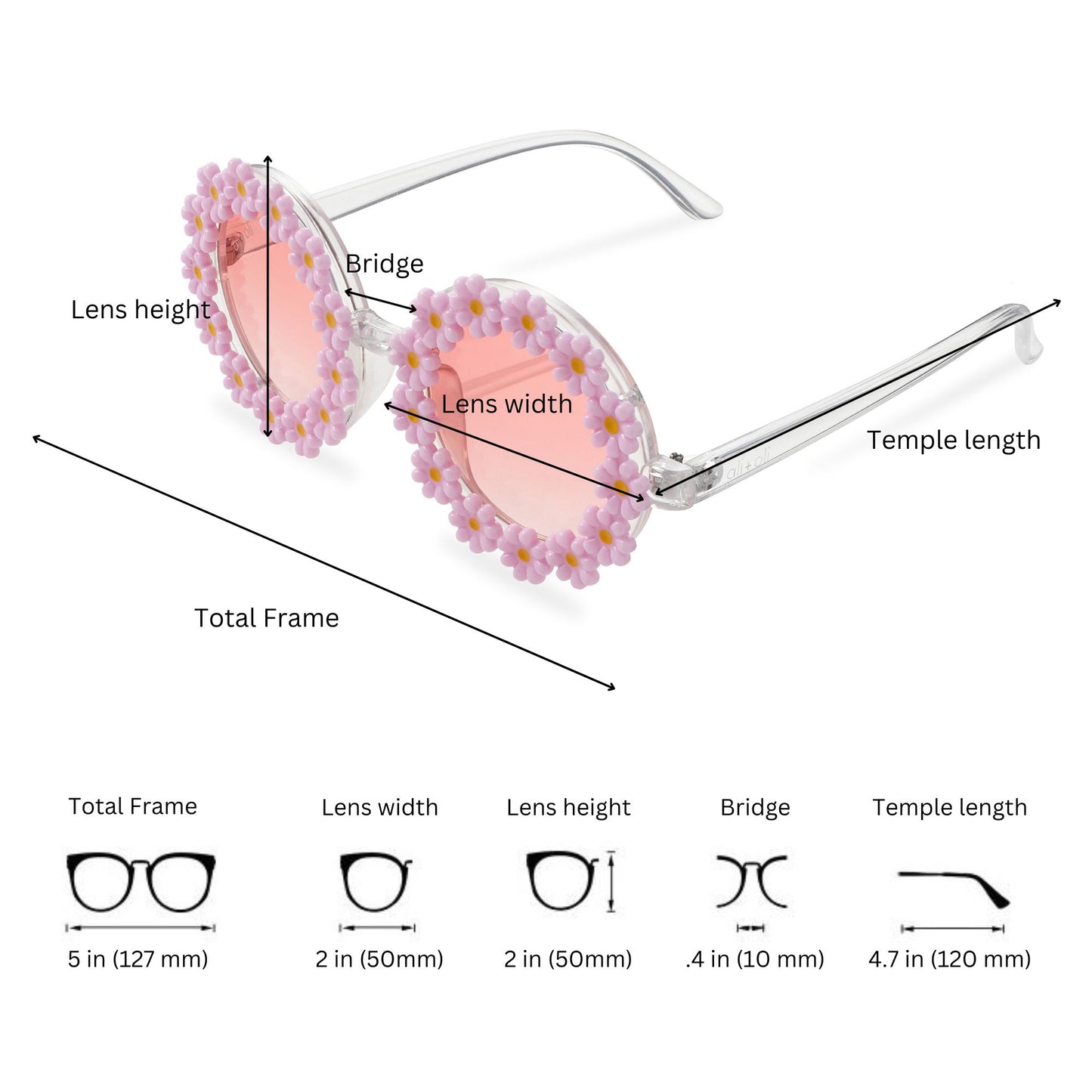 Ali+Oli Sunglasses for Kids (Daisy Pink)