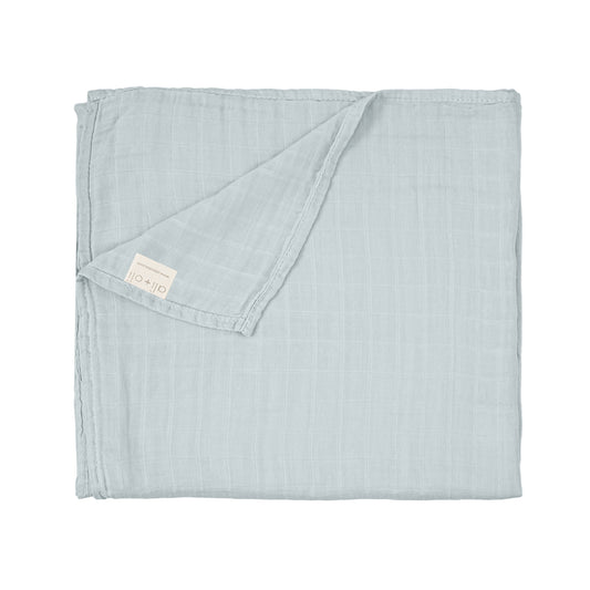 Light Blue baby blanket soft bamboo newborn large