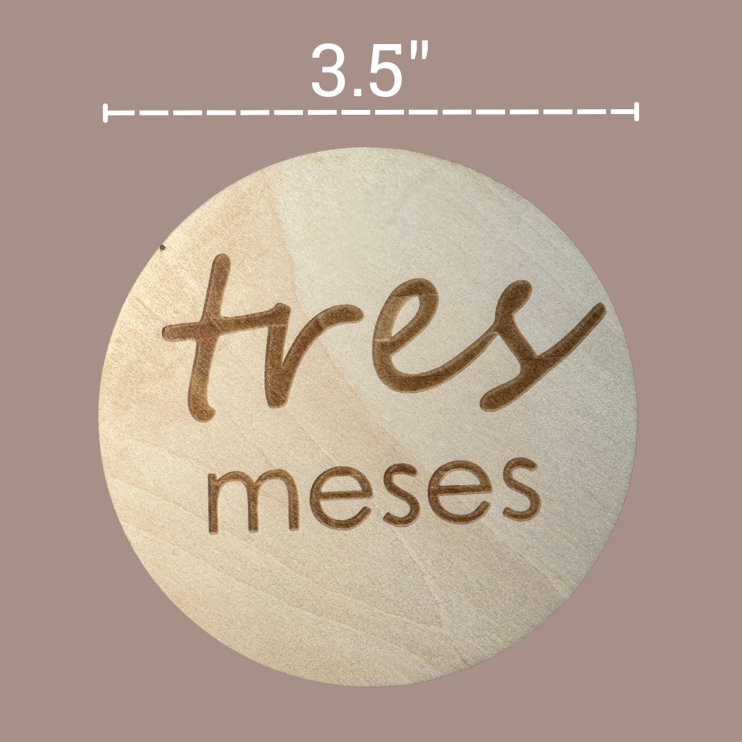 Baby Monthly Milestone Photo Prop Cards - Spanish (24 memorable milestones)