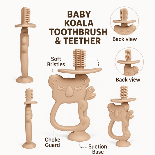 Ali+Oli Training Toothbrush Oral Care - Koala (Pink)