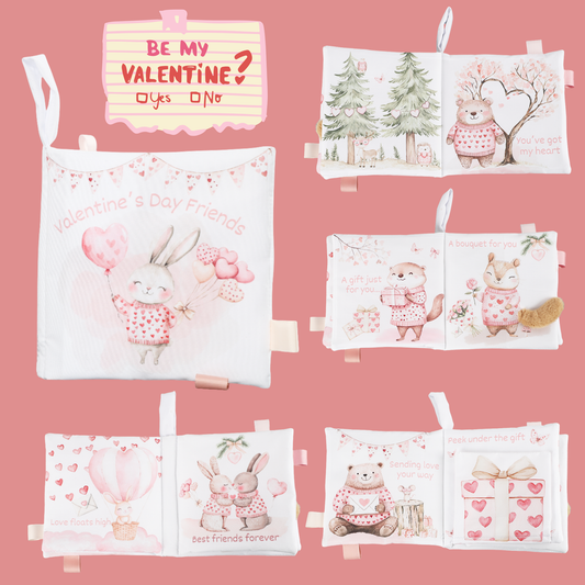 Ali+Oli Baby Cloth Crinkle Book – Valentines