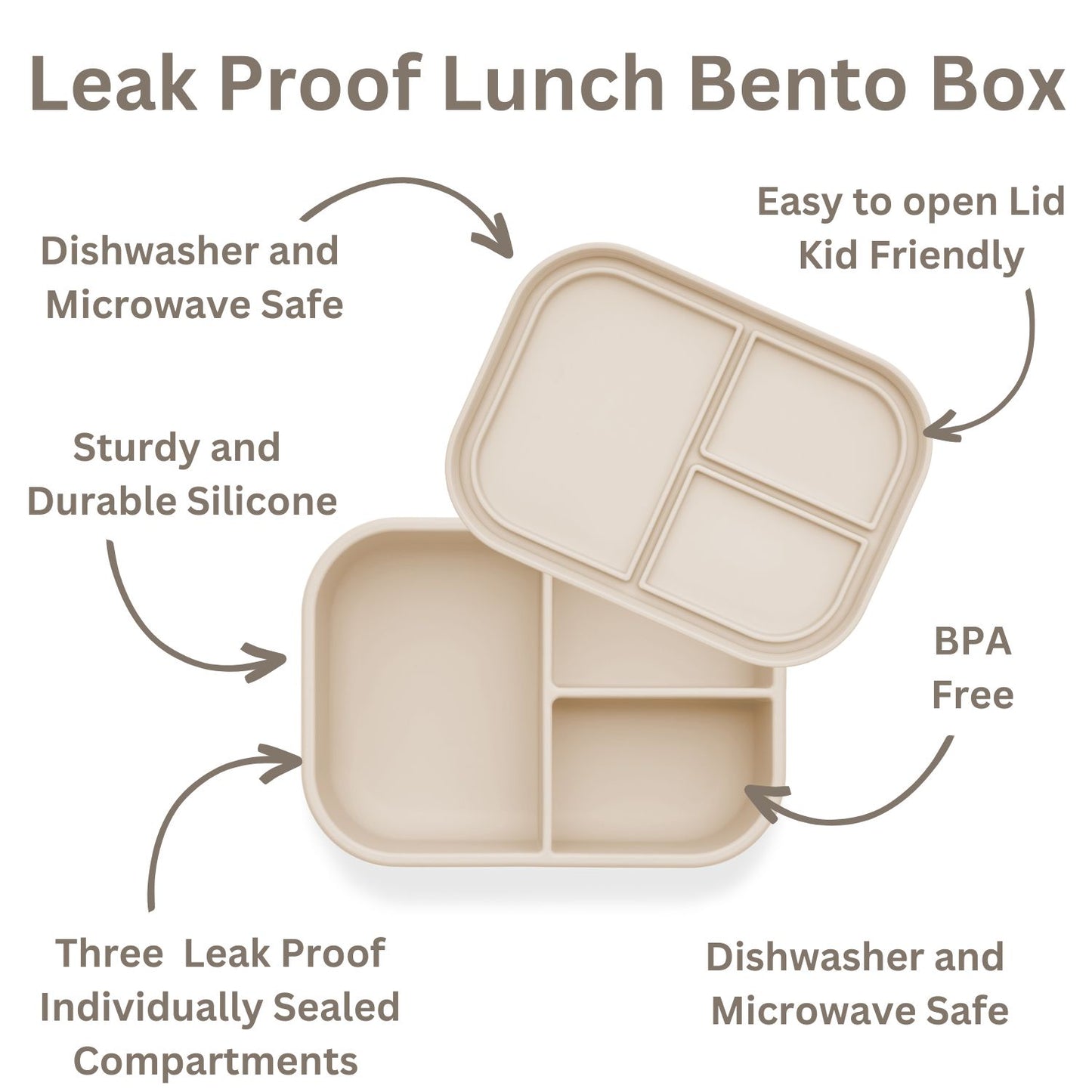 Dishwasher and microwave safe bento box