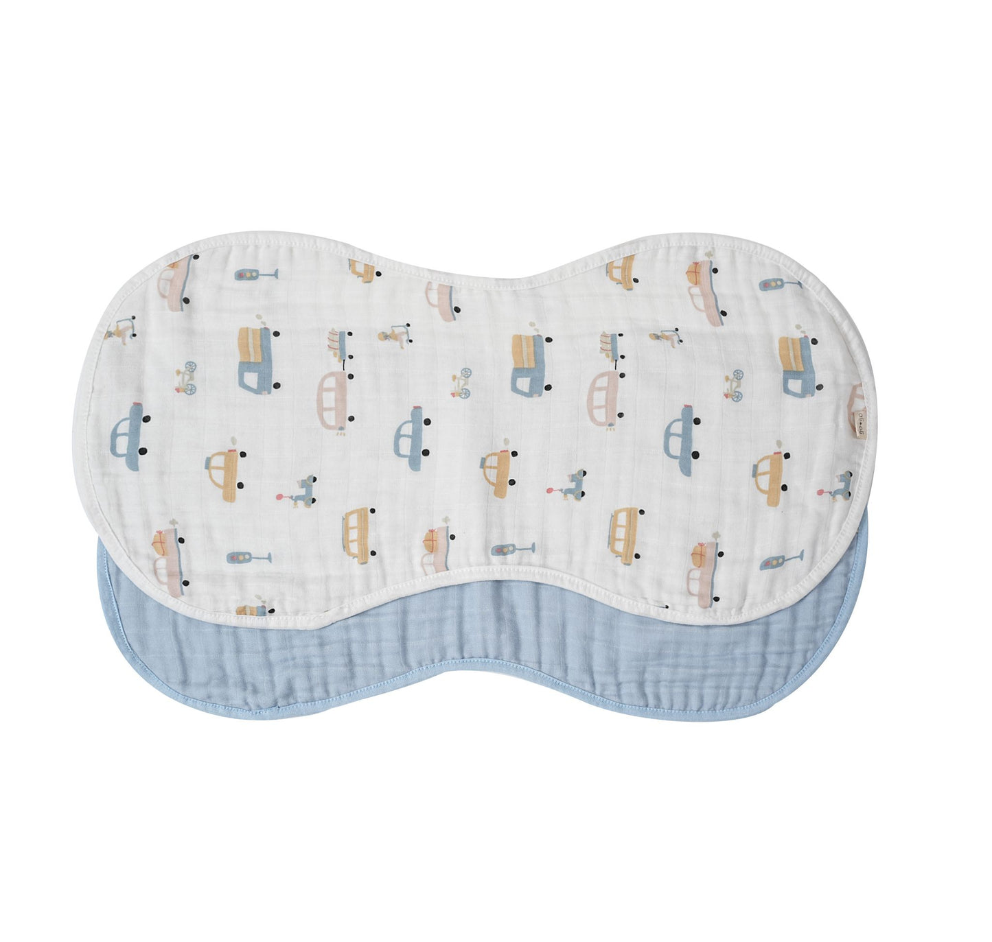 Bamboo Muslin Burp Cloth 2-Pack (Auto-Blue)