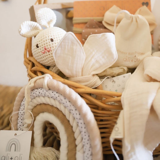 Baby crinkle bunny ears teether