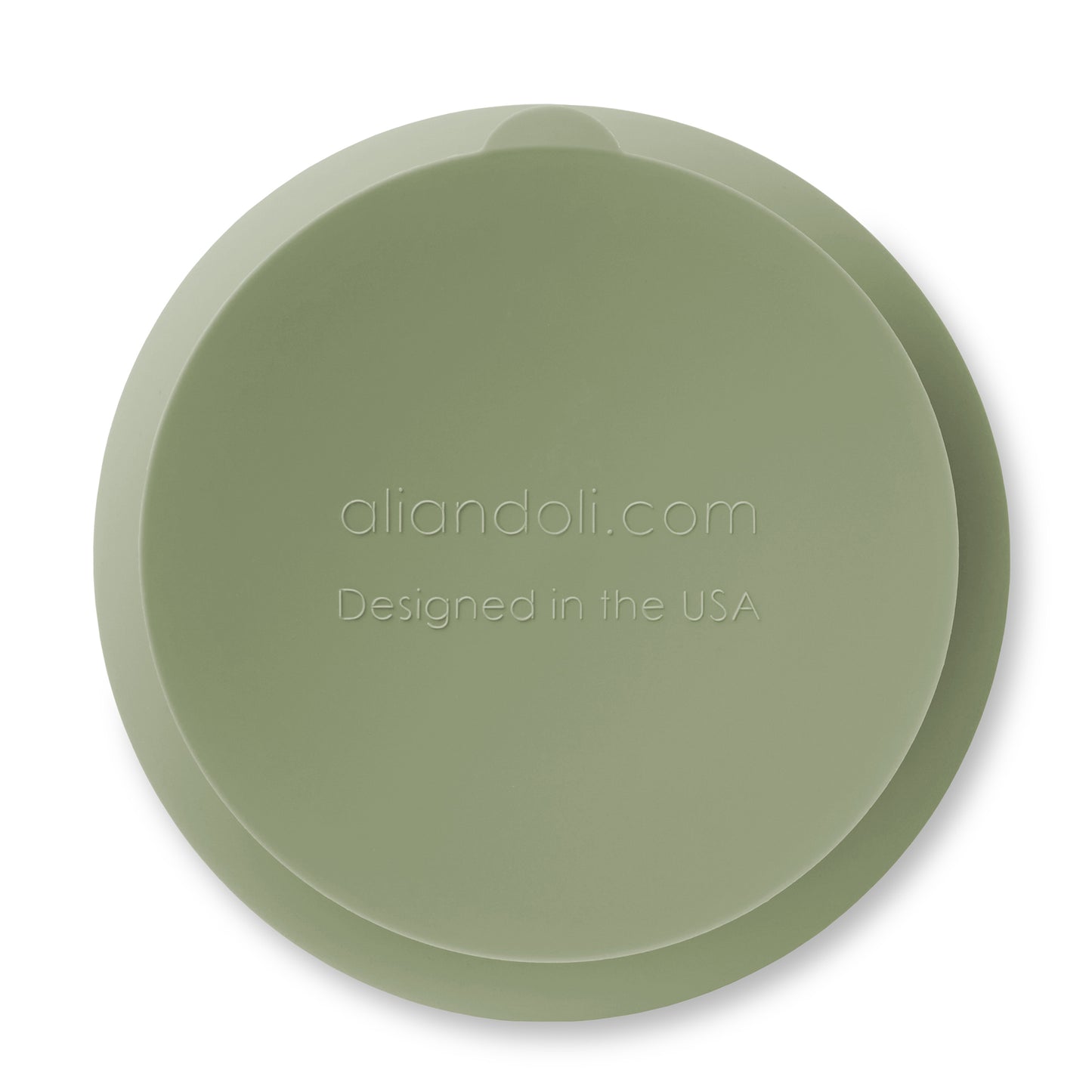Ali+Oli Suction Bowl & Spoon Set (Sage) Wavy