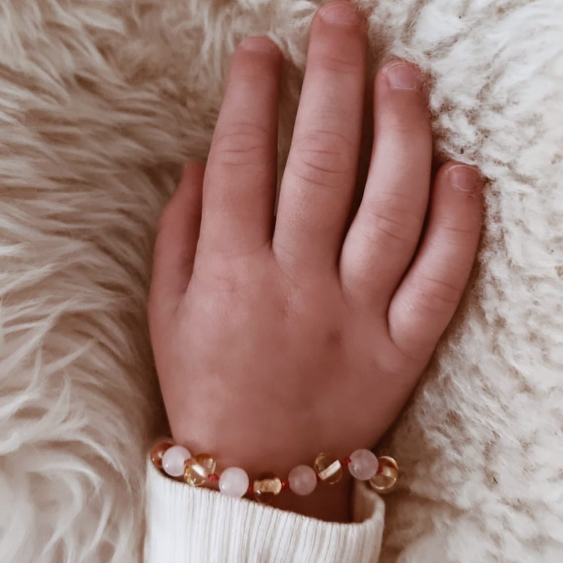 Baby Pink Amber Bracelet