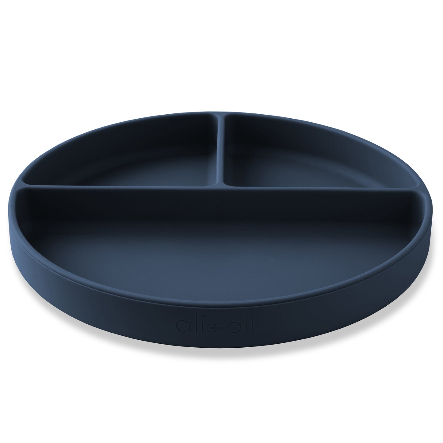 Ali + Oli - Juego de plato hondo y cuchara con succión de silicona (Rosa)