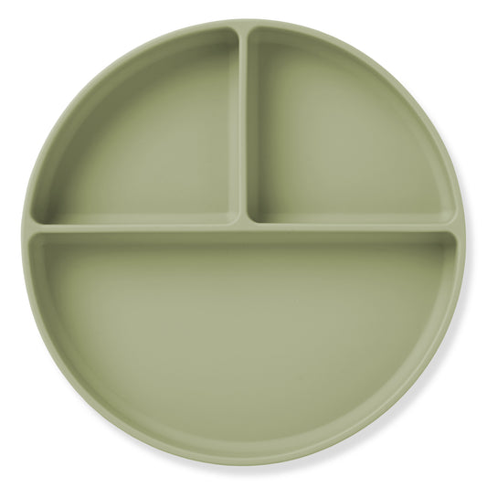 Silicone Divided Suction Plate (Sage)