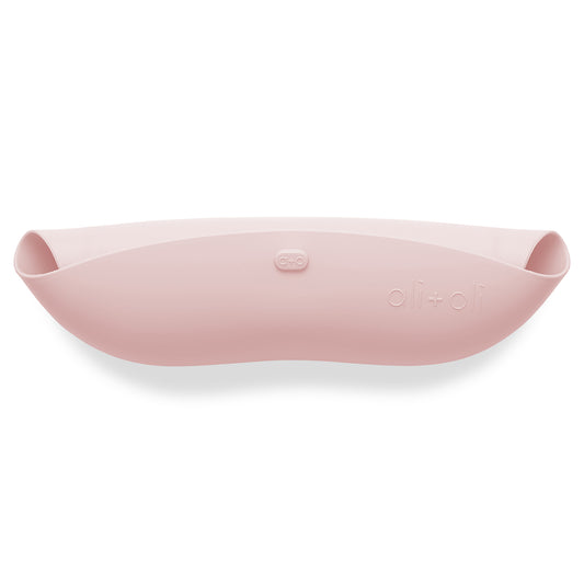 Ali+Oli Silicone Roll-Up Baby Bib (True Pink)