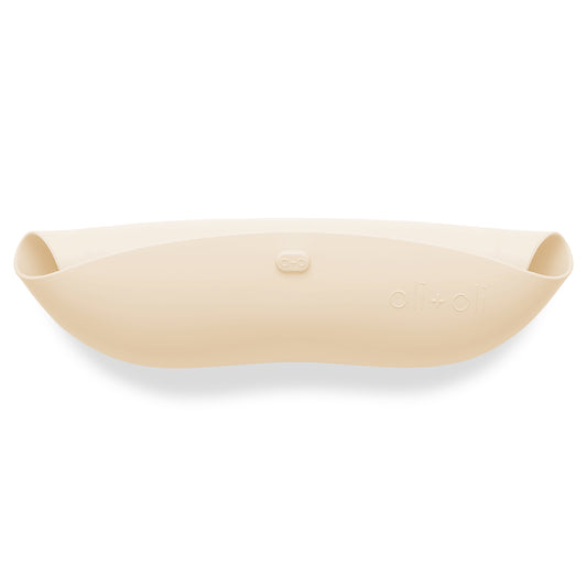 Ali+Oli Silicone Baby Bib Roll Up & Stay Closed (Sand)