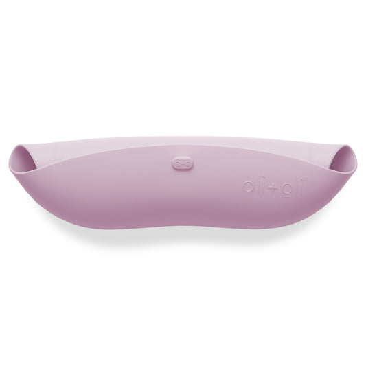 Ali+Oli Silicone Baby Bib Roll Up & Stay Closed (Soft Lilac)