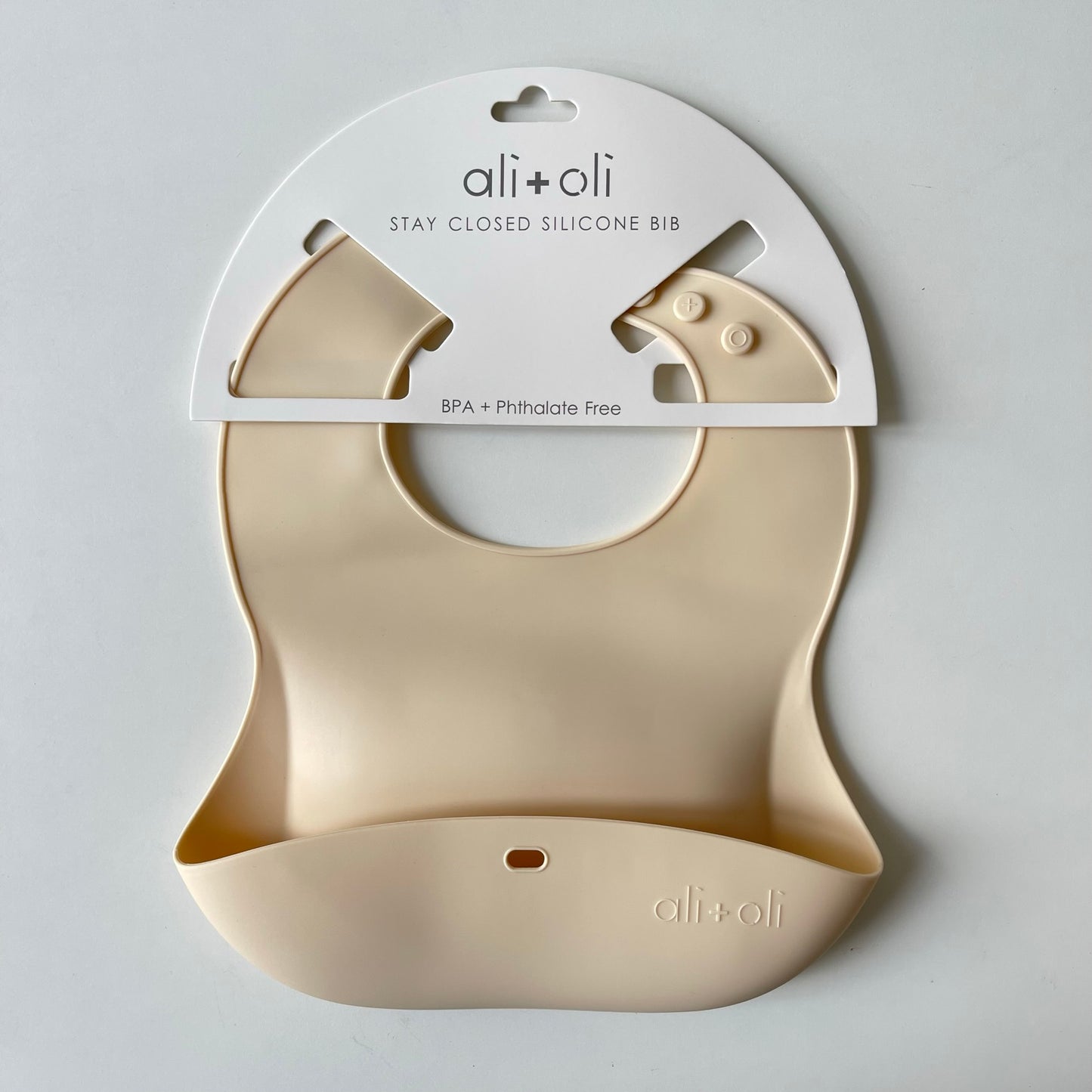 Ali+Oli Babero de Silicona para Bebe Verde